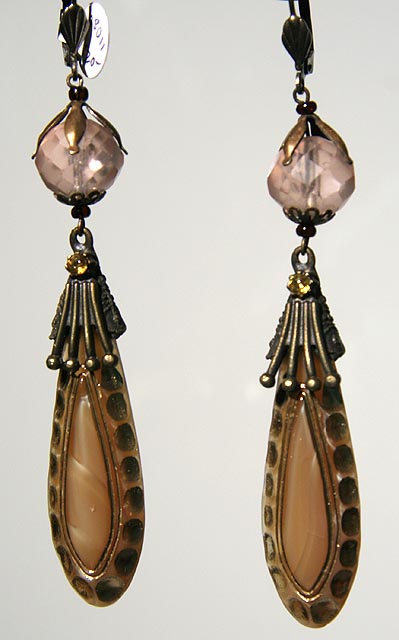 beige satin drops